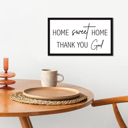 Home Sweet Home Sign Wooden Box Desk Decor,Rustic Farmhouse Home Thank You God Wood Block Sign for Home Living Room Shelf Tabletop Decor 10'' x 6'' - style: Home Sweet Home