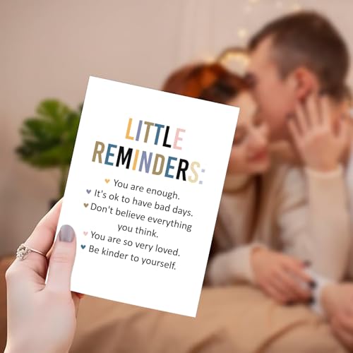 Inspirational Motivational Gifts Employee Appreciation Gifts Little Reminders You are Enough Heartwarming Encouragement Card for Family Colleagues. - color: #8