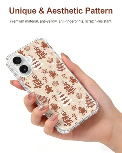 Brown Gingerbread Christmas Trees Phone Case Compatible with iPhone 17, Cute Christmas Festival Phone Cover for iPhone 17 - color: Gingerbread