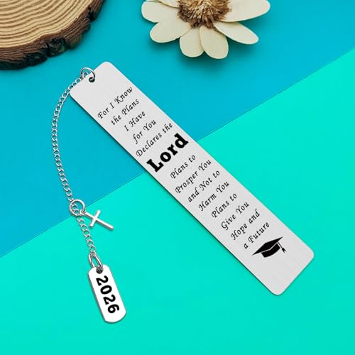 Class of 2026 Graduation Gifts Bible Verse Bookmark Religious Christian Gift First Communion Gifts Inspirational Presents for Daughter Son Reading Lovers Gift Religious Scripture Present for Friend