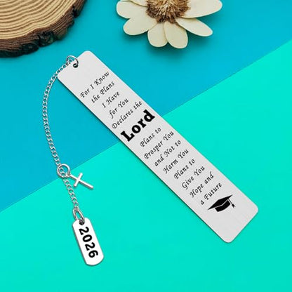 Class of 2026 Graduation Gifts Bible Verse Bookmark Religious Christian Gift First Communion Gifts Inspirational Presents for Daughter Son Reading Lovers Gift Religious Scripture Present for Friend