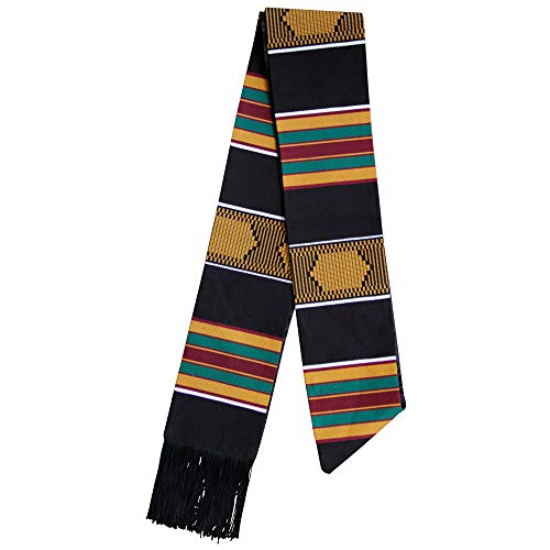 Endea Graduation Premium Adult Kente Stole - Sash with Tassel Ends Unisex