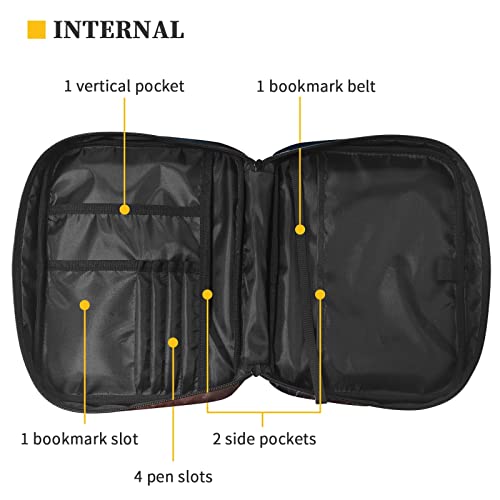 Coldinair Fire Water Basketball Print Bible Case for Men Boys Teens,Bible Cover Bags Carrying Book Case Church Bag Bible Protector with Handle and Zippered Pocket - color: Fire Water Basketball