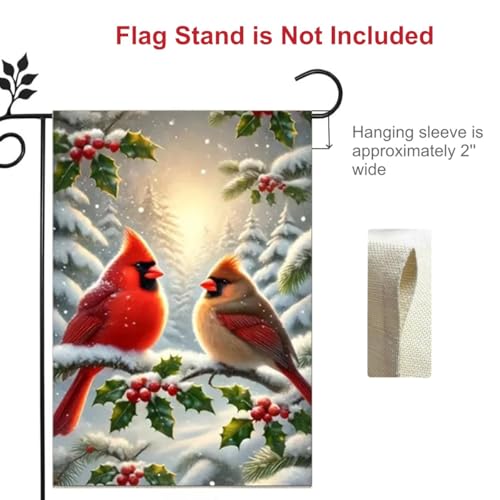 Winter Christmas Garden Flags 12x18 Double Sided Outside - color: Snow, size: 12x18 Inches