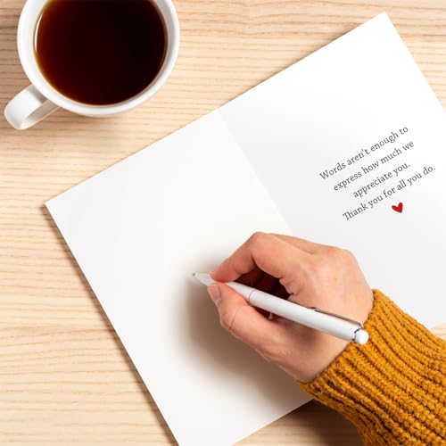 Ogeby Appreciate Definition Card for Man Woman, Funny Thank You Card for Teacher Boss Friend Family, Gratitude Gift, Words Aren't Enough To Express How Much We Appreciate You - color: #622
