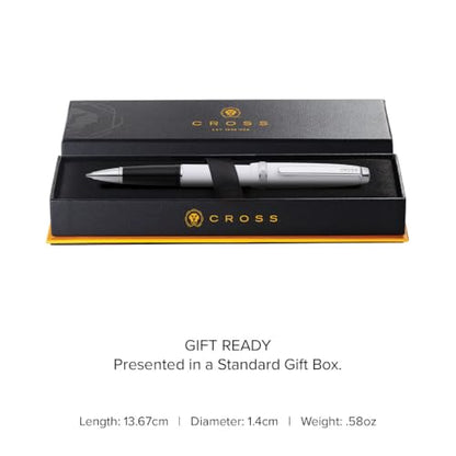 Cross Lume Porcelain White Rollerball Pen, Medium Point, Black Ink - color: White