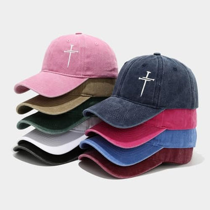 Quanhaigou Baseball Cap Dad Hat Adjustable Fashion Hats for Men Women Polo Trucker Unisex Style Headwear - color: Jesus Cross White