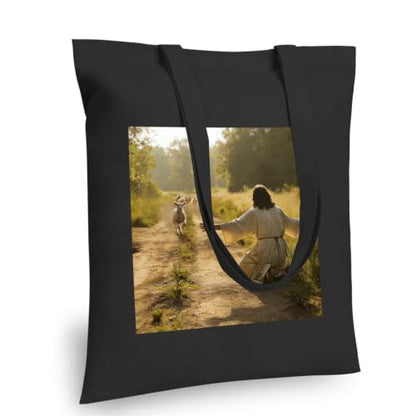 Hefonti Jesus Bags for Women, Christian Tote Bag Gifts for Religious Women - color: Bag B
