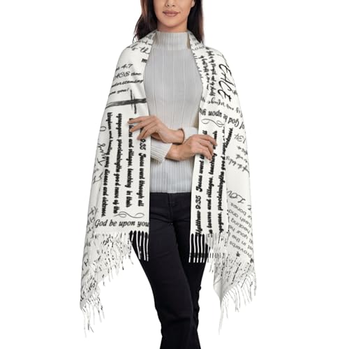 YQIUSM Prayer Shawls For Women Christian Wrap Scarf Apparel Inspirational Bible