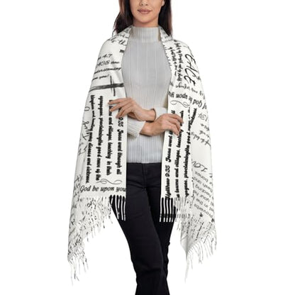 YQIUSM Prayer Shawls For Women Christian Wrap Scarf Apparel Inspirational Bible