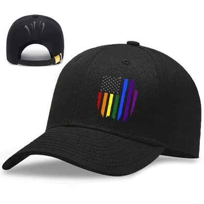 Baseball Cap for Men Cotton Black Baseball Hat for Mens Snapback Hats Trucker Dad Hat Snap Back Flat Bill Men's Caps - color: Tricolor Flag