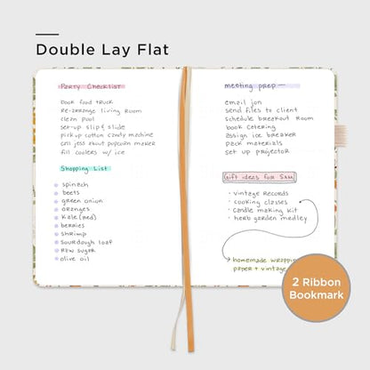 &And Per Se Dotted Journal Notebook, A5 Hardcover Aesthetic Dotted Notebook – 160 Pages 100gsm Thick Dot Grid Paper, 3 Sticker Sheets – Gift-Ready Journaling Kit for Women (Wild Flowers) - color: a.Wild Flowers, style: Dotted with Pattern