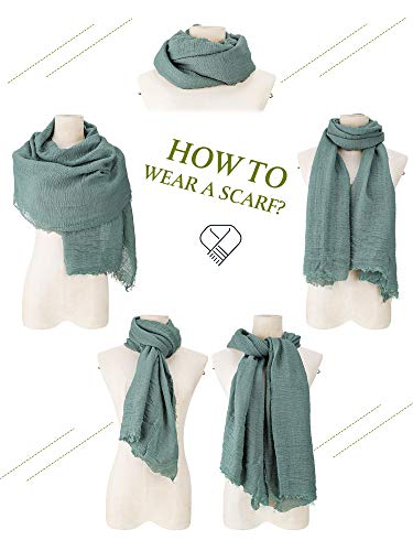 Geyoga 6 Pcs Women Scarf Shawl Hijab Scarves - color: Elegant Tones