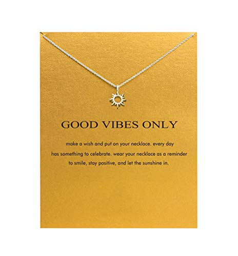 Baydurcan Silvery Necklace for Women Pendant Chain Friendship Necklace Gift - style: Sun Hollow s