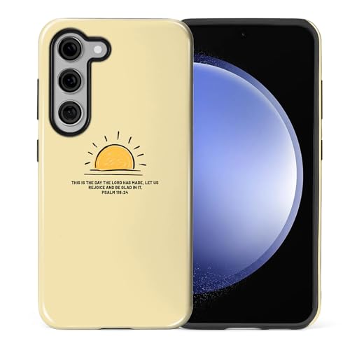 for Samsung Galaxy S23 Plus Case,Dual-Layer Hard Shell + Silicone Phone Cover,Full Body Protection Shockproof Case for Samsung Galaxy S23 Plus-Christian Bible Verse Minimalist - color: Christian Bible Verse Minimalist, size: Samsung Galaxy S23 Plus