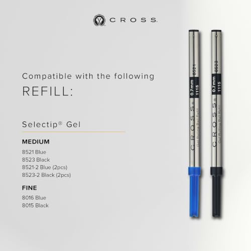 Cross Edge Matte Blue Lacquer Gel Rollerball Pen, Medium Point, Black Ink - color: Matte Blue