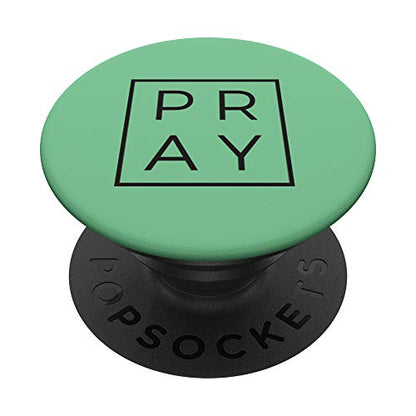 Pray mint green womens Christian faith bible Jesus PopSockets PopGrip: Swappable Grip for Phones & Tablets