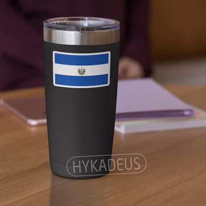 (3Pcs) El Salvador Flag Stickers – Salvadoran National Flag Vinyl Decals - color: El Salvador