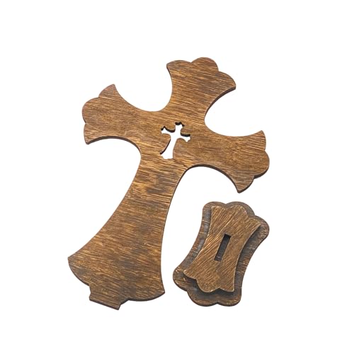 12 Inch 12 Pack Brown Wood Crosses Torched Wooden Tabletop Cross Rustic Standing Cross for Baptism Centerpieces Home Church Decor Prayer Gifts - size: 12 Inch