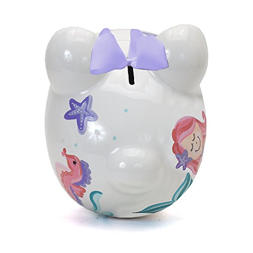 Child to Cherish Ceramic Piggy Bank for Girls, Mermaid - color: Mermaid