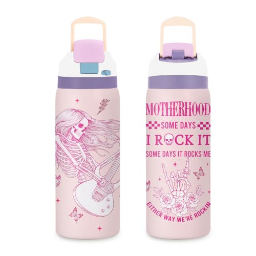 Motherhood Rock 32oz Insulated Water Bottle, Women Gift, 1PCS, Pink - color: Rock-Pink