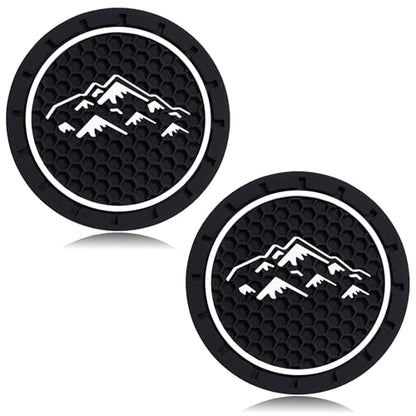 2Pcs 2.75 Inch Mountain Cup Holder Insert Coaster Diameter Oval Tough Vehicle Travel Auto Mountain Car Accessories - color: cup-mountain
