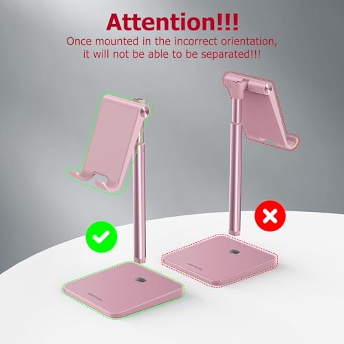 OMOTON CA02 Cell Phone Stand with Charging Hole for Desk Rose Gold - color: Rosegold