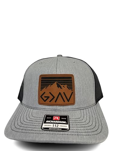 God is Greater Than The Highs and Lows Trucker Hat Women's Hat All Black Sun Hat Men Gifts for Girlfriends Cool Cap - color: Heather Grey