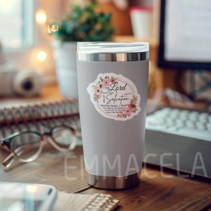 (3 PCS) Christian Stickers - The Lord is My Light Psalm 27:1 – Bible Verse Waterproof Vinyl Decals for Books, Tumblers, Laptops, Water Bottles – 3" x 2.8" - color: The Lord is My Light Psalm 27:1