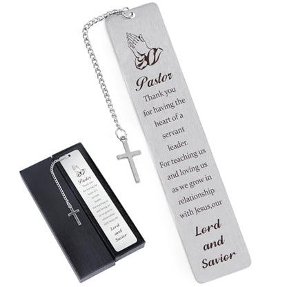 Metal Bookmarks - Pastor Appreciation Gifts for Men & Women - Religious Christian Gifts for Birthday, Thanksgiving & Christmas - style: Pastor