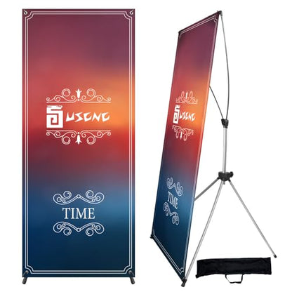 USCNC X Banner Stand Adjustable Fit Banner 23 x 63 to 32 x 78 Inch(STAND ONLY), Portable Travel Bag,Bigger,MoreAdaptableAdvertising,Stores, Tradeshow,Restaurant,Event,Birthday& Party (2 Pack) - size: 2 Pack