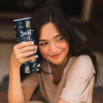 Book Lover Gifts for Women, 20 Oz Just One More Chapter Tumbler - color: Chapter