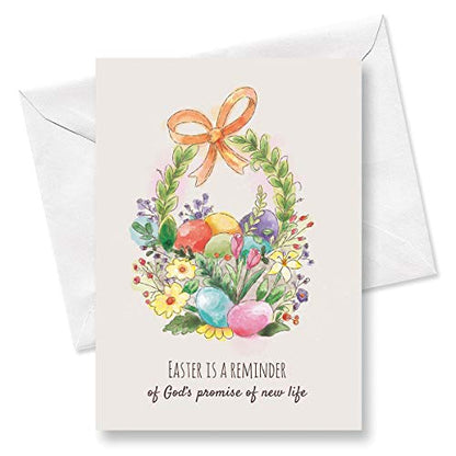 Current Easter Egg Basket Value Greeting Card Set - Value Pack of 8 Cards for Kids & Adults With White Envelopes, 1 Design Prints, Large 5" x 7" Greetings - color: Basket