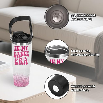 30oz Dance Insulated Tumbler with Top Handle, Dance Gifts for Girls Women - color: Dance1