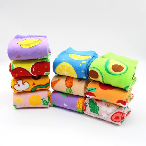 Womens Animal Socks Size 9-11, Cute Funny Fun Crazy Novelty Colorful Calf Girls Crew Socks - color: Ns-06