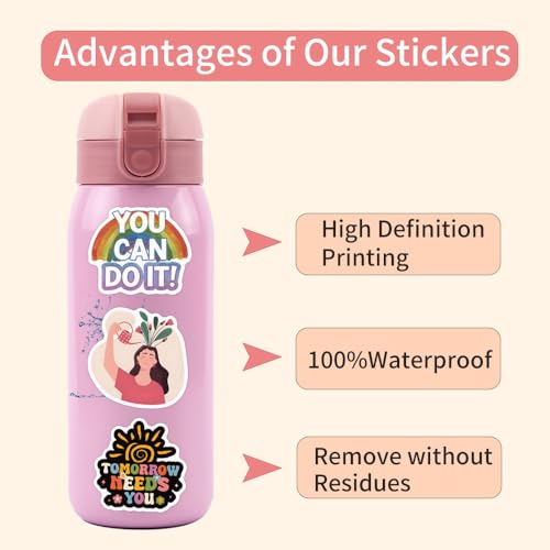 110pcs Mental Health Stickers Pack,Waterproof Vinyl Encourage Onself Decales for Teens Adults Teachers,Cartoon Stickers for Water Bottles Laptop Notebook DIY Art Craft - color: 110 - Mental Health