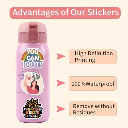 110pcs Mental Health Stickers Pack,Waterproof Vinyl Encourage Onself Decales for Teens Adults Teachers,Cartoon Stickers for Water Bottles Laptop Notebook DIY Art Craft - color: 110 - Mental Health