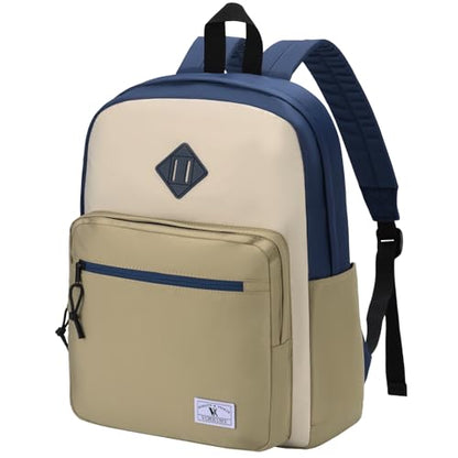 VX VONXURY Kids Backpack for School Travel,16.7 Inch Lightweight Bookbag - color: Navy Khaki