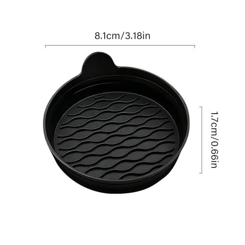 Black Silicone Car Cup Holder Coasters, Set of 4, Car Cup Holder Inserts, Interior Trim Accessories for Sedan, SUV and Pickup Truck
