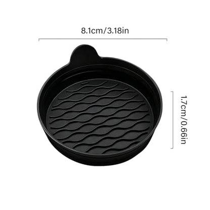 Black Silicone Car Cup Holder Coasters, Set of 4, Car Cup Holder Inserts, Interior Trim Accessories for Sedan, SUV and Pickup Truck