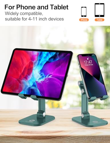 OCYCLONE Phone Stand for Desk, Foldable Cell Phone Stand Holder, Green - color: Green