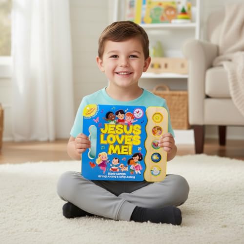 Jesus Loves Me 5-Button Songbook - Perfect Gift for Easter Baskets, Christmas, Birthdays, Baptisms, and More (Little Sunbeams)