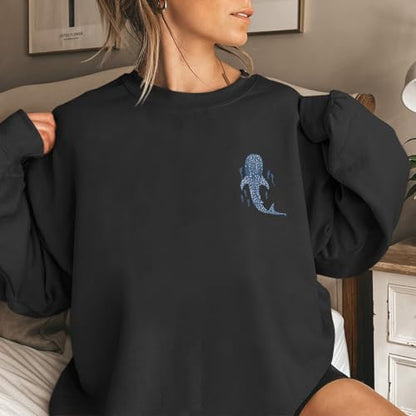 Sulayesh Christian Whale Shark Sweatshirts for Women Jesus God Bible Verse Hoodie Religious Faith Graphic Long Sleeve Shirts - color: Black, size: XX-Large