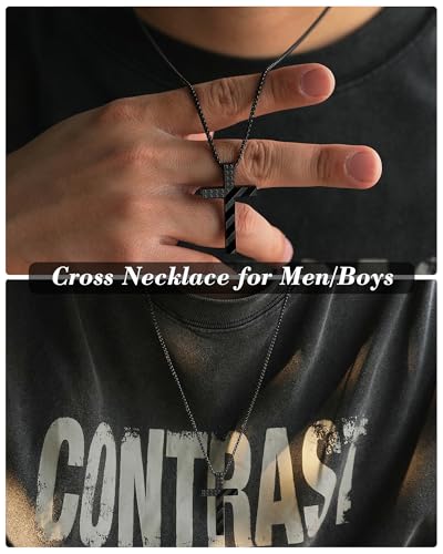 Tarsus Christian Faith Gifts - Cross Necklace for Boys Teens - style: MATTHEW 28:20