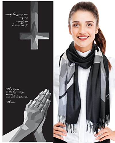 CBC Crown Large Women's Christian Religious Theme Bible Verse - color: Pray & Cross - Black