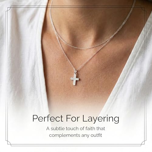 Hawaiian Silver Jewelry 925 Sterling Silver Mini Cross Charm Pendant - style: Sterling Silver
