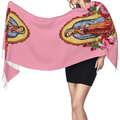 Prayer Shawls and Wraps for Women, Jesus Christian Gifts Bible Scarf Super Soft Fashion Shawl With Tassel - color: Color5