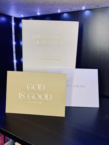 Christian Devotional Journal - God, Goodness & Gratitude - 2027 Faith-Based Gratitude and Prayer Journal for Daily Prayers, Bible Study, and Spiritual Growth - White Leather Hardcover - color: White