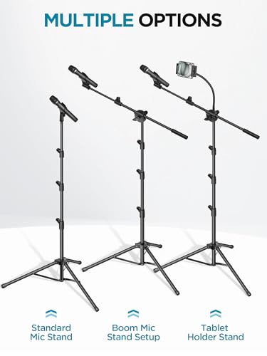 InnoGear Mic Stand Floor Tablet Phone Holder Tripod Microphone Boom Arm