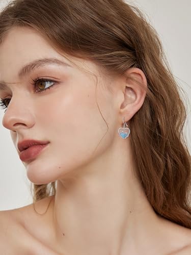 Dorunmo 925 Sterling Silver Mustard Seeds Dangle Earrings for Women Mountains Earrings Hypoallergenic Christmas Jewelry Gifts for Women - style: Mustard Seeds-Heart